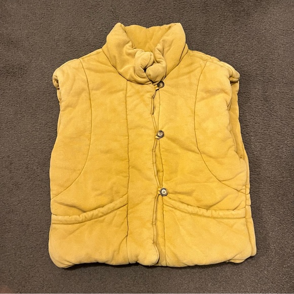 Free People Roll With Us Cotton Puffer Vest In Honey Ginger - Picture 5 of 10